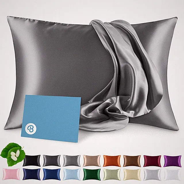 100% Mulberry Silk Pillowcase for Hair & Skin - 19 Momme, Cooling, Standard Size