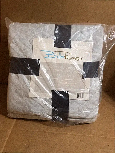 Bella Russo Silk Touch Throw / Blanket Gray 50" x 60" 100% POLYESTER