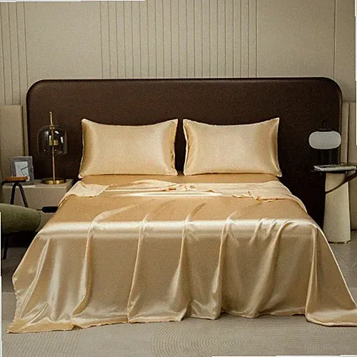 Ice Silk Mattress Protector Sheet Bedding Bed Linen Sheet (Without Pillowcase)