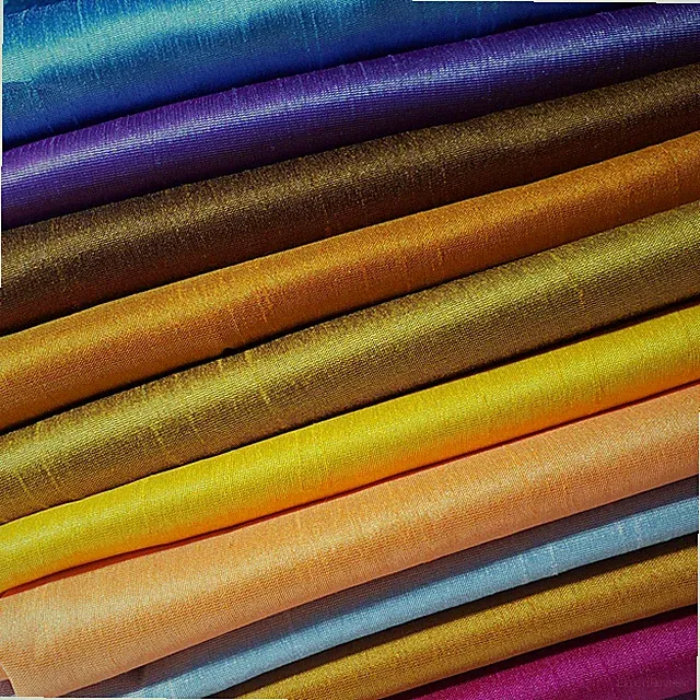 LUXURY FAUX SILK POLY DUPIONI FABRIC 58" BY THE YARD -60 COLORS