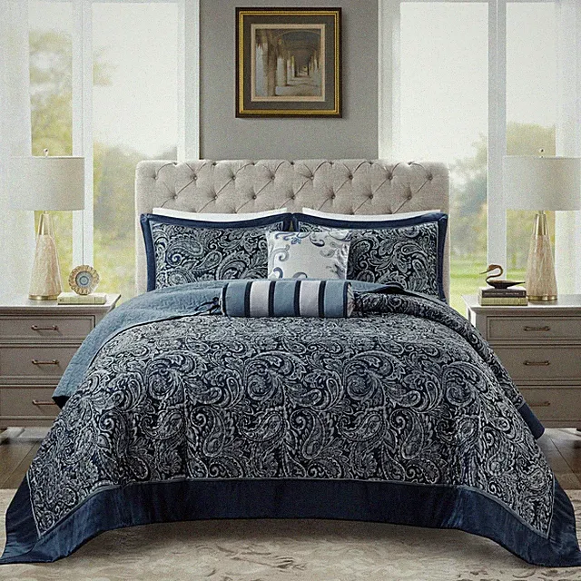Madison Park Aubrey Reversible Quilted Bedspread Set, Solid Reverse Summer, King