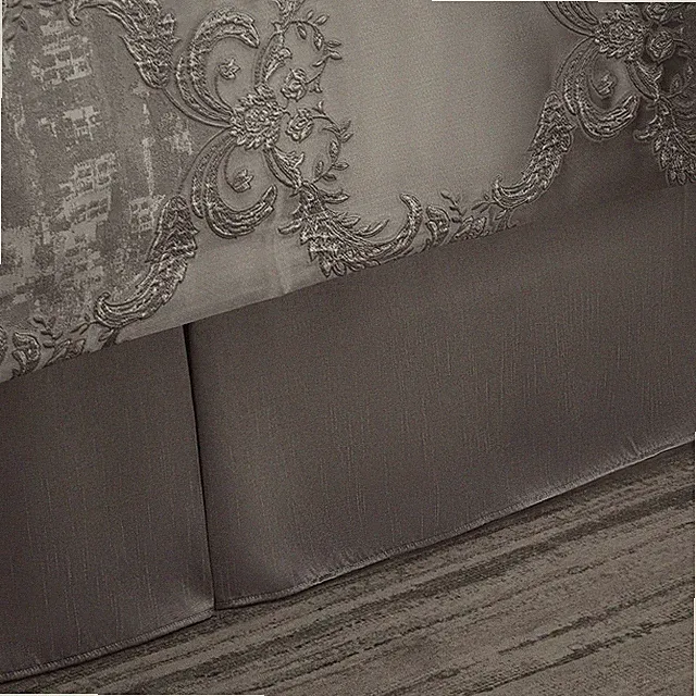 Prestige Faux Silk Tailored Bed Skirt King Size, 78 X 80 Inch Mattress Fit, 17 I