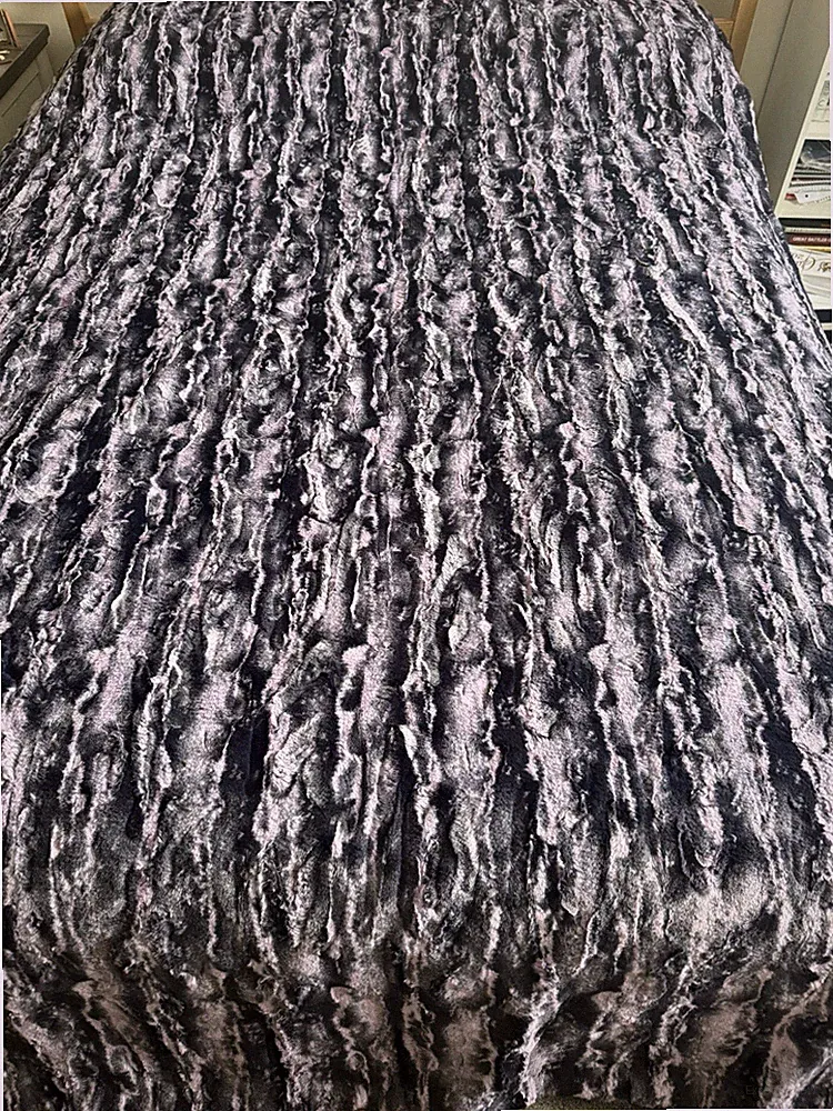 USA Made Luxury Faux Fur Blanket Plush Throw Soft Silk